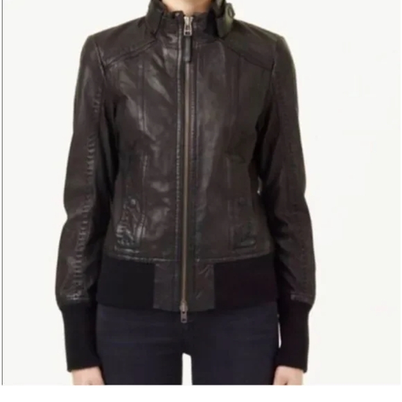 Mackage Leather Jacket, from Aritzia, XS - Picture 2 of 9